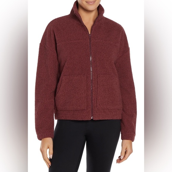 Marika Mel Fleece Jacket, Heather Zinfandel, size L, NWT - Picture 1 of 5